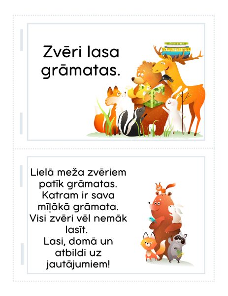 Zvēri lasa grāmatas